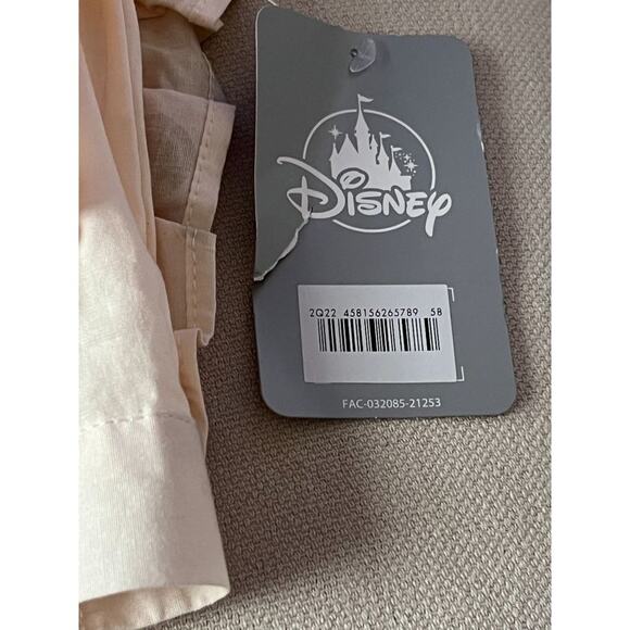 DisneyWorld Resort Wear Girls Minnie Mouse Smocked Ruffle Polka Dot Beige Cream - Picture 7 of 9